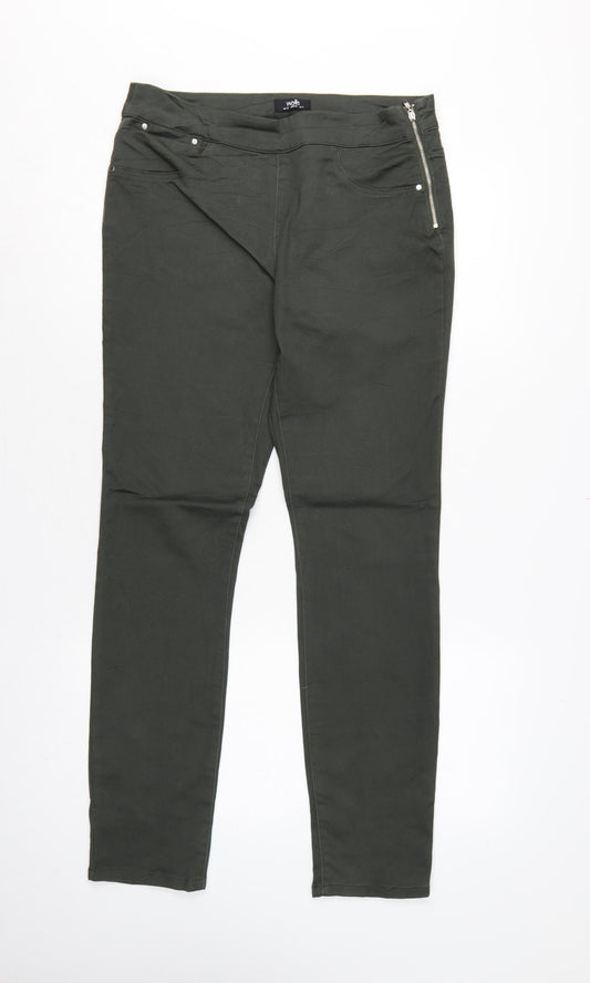 Wallis Women’s Black UK 12 Skinny Stretch Jegging Trousers Side Zip