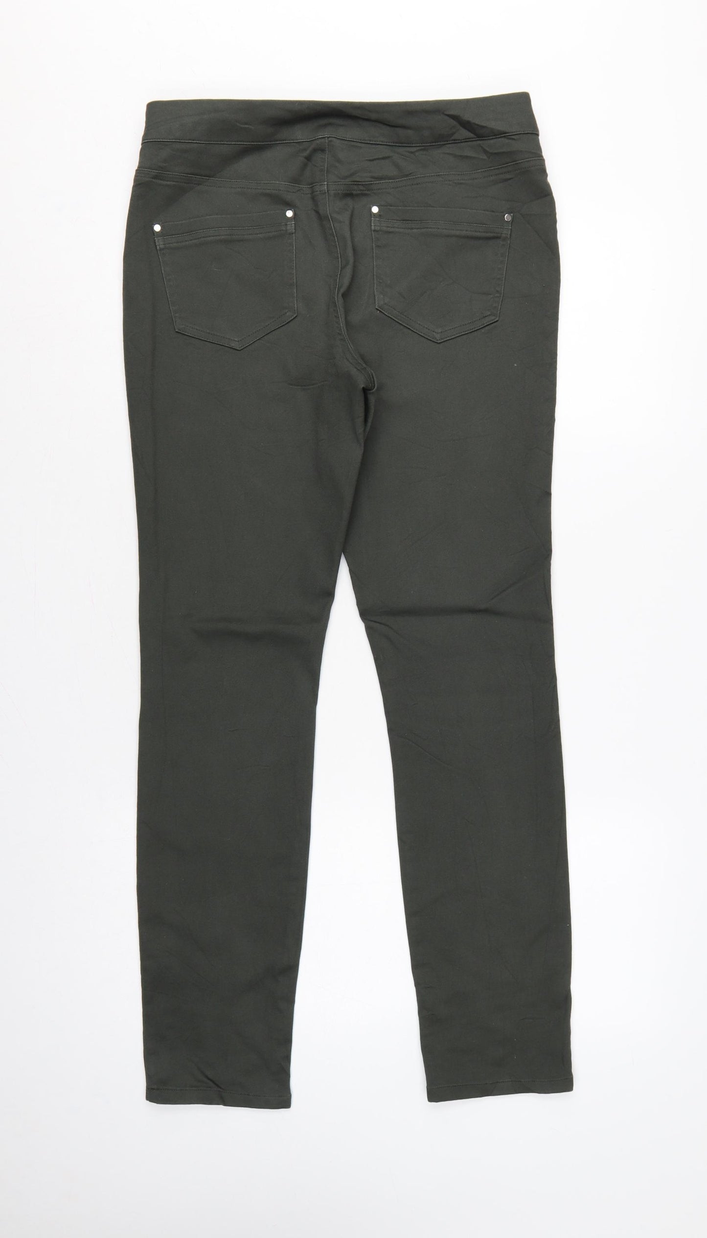 Wallis Women’s Black UK 12 Skinny Stretch Jegging Trousers Side Zip