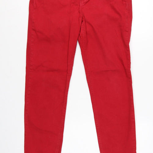 Bandolino Women’s Red UK 10 Mid Rise Skinny Stretch Jeans