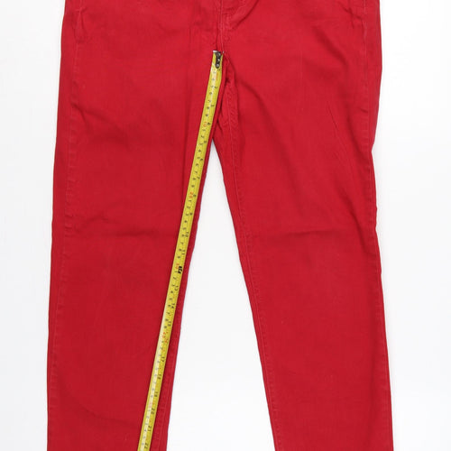 Bandolino Women’s Red UK 10 Mid Rise Skinny Stretch Jeans