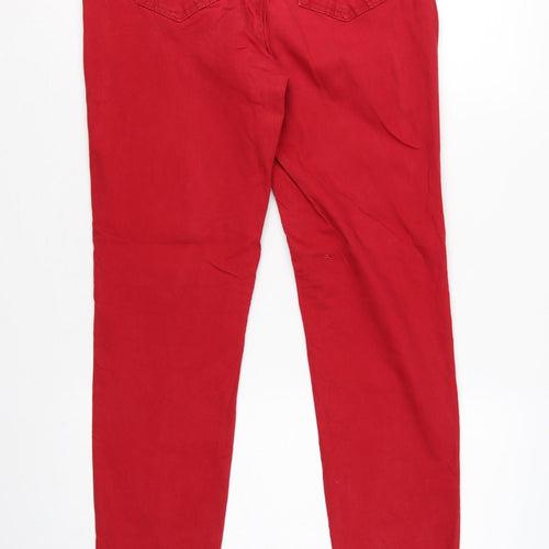 Bandolino Women’s Red UK 10 Mid Rise Skinny Stretch Jeans