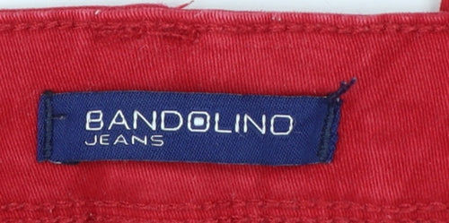 Bandolino Women’s Red UK 10 Mid Rise Skinny Stretch Jeans
