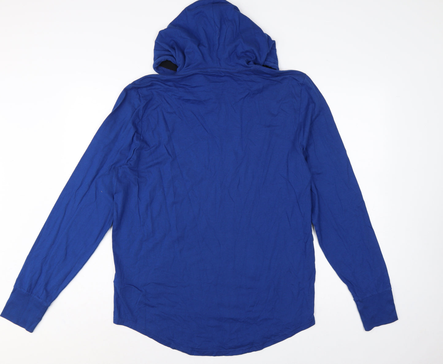 Hollister Men’s Blue L Hooded Tee Pullover Logo Cotton Hoodie