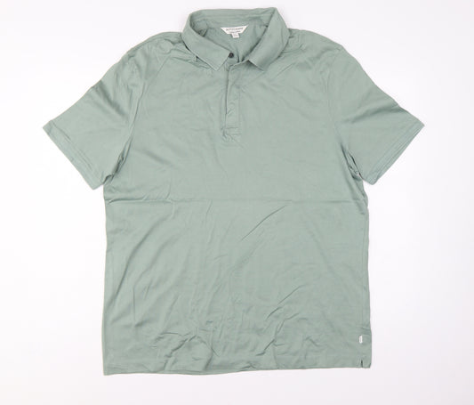 Autograph Men’s Green XL Supima Cotton Short Sleeve Polo Shirt
