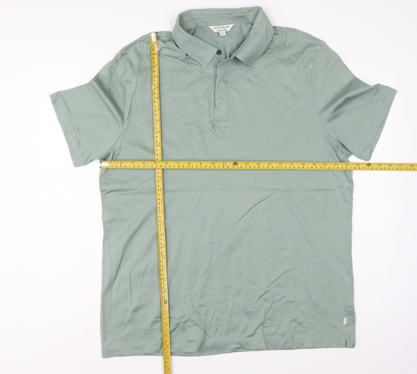 Autograph Men’s Green XL Supima Cotton Short Sleeve Polo Shirt