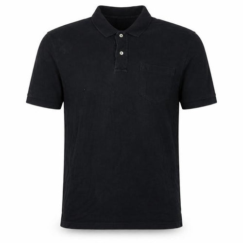 Dockers Men’s Black L Short Sleeve Cotton Polo Shirt Pocket