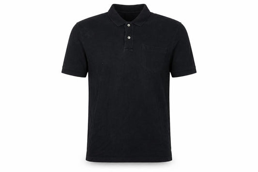 Dockers Men’s Black L Short Sleeve Cotton Polo Shirt Pocket