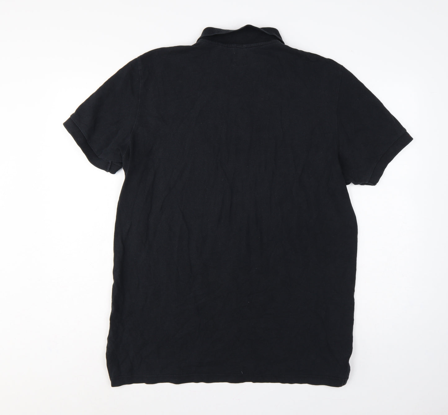 Dockers Men’s Black L Short Sleeve Cotton Polo Shirt Pocket