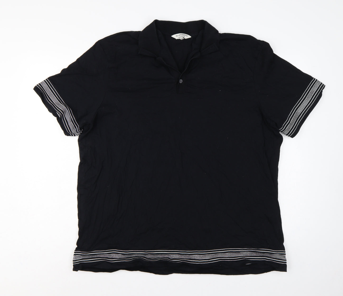 Marks & Spencer Autograph Men’s Black XL Supima Cotton Polo Shirt