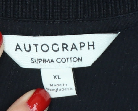 Marks & Spencer Autograph Men’s Black XL Supima Cotton Polo Shirt