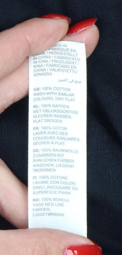 Fat Face Women Black UK 12 V-Neck Cotton Button Cardigan