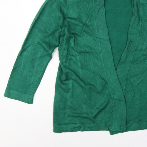BCB Women’s Green M Open Knit Pleated Shoulder Cardigan