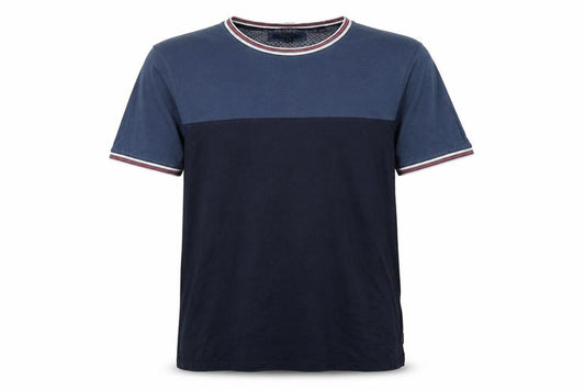 Ted Baker Men Blue XL Colourblock Crew Neck Short Sleeve T-Shirt