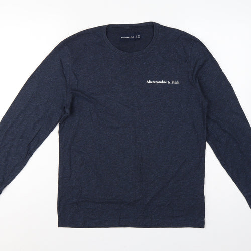 Abercrombie & Fitch Men’s Blue XS Logo Graphic Long Sleeve T-Shirt
