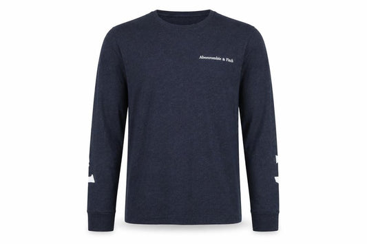 Abercrombie & Fitch Men’s Blue XS Logo Graphic Long Sleeve T-Shirt