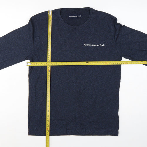 Abercrombie & Fitch Men’s Blue XS Logo Graphic Long Sleeve T-Shirt