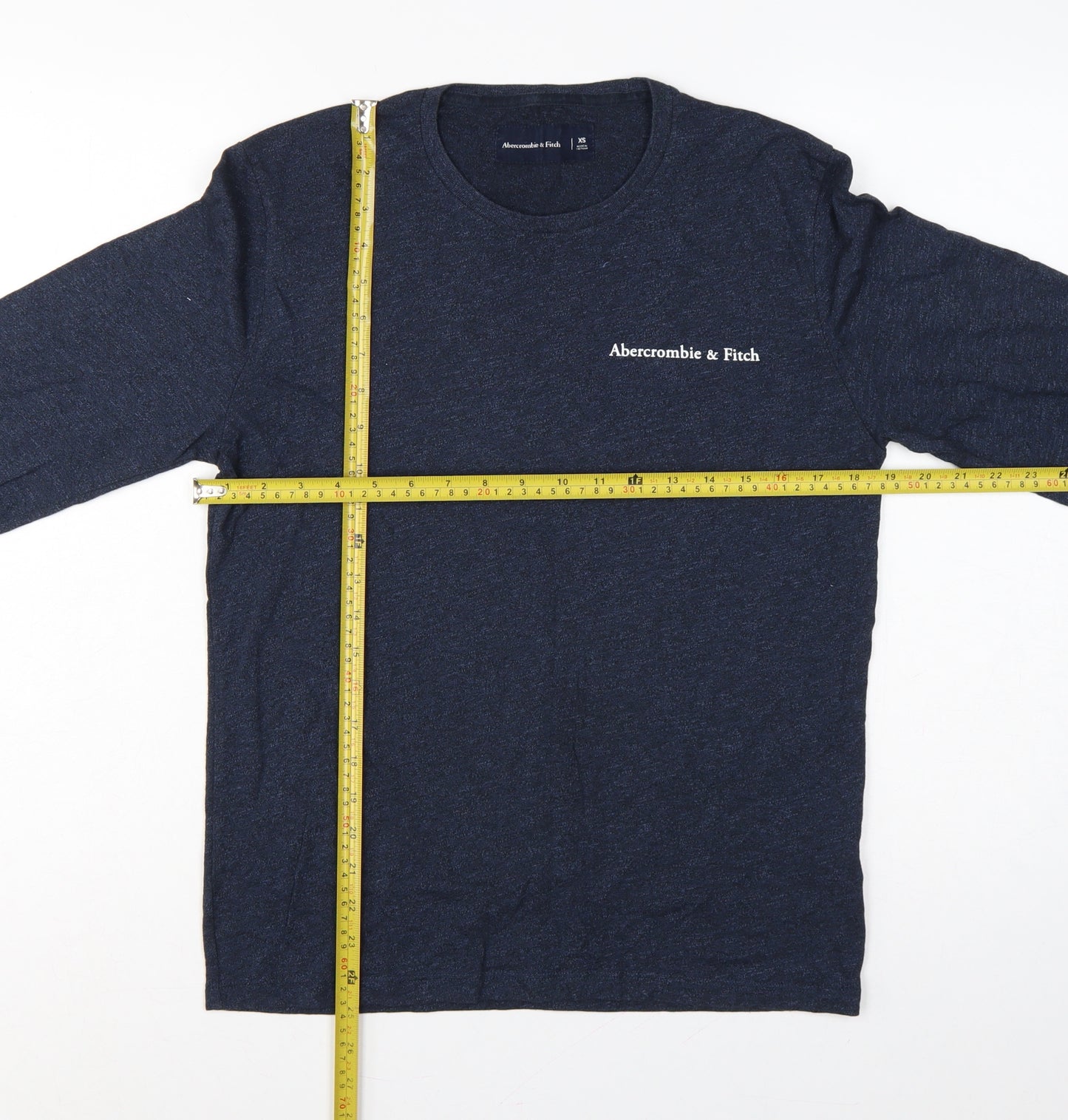 Abercrombie & Fitch Men’s Blue XS Logo Graphic Long Sleeve T-Shirt