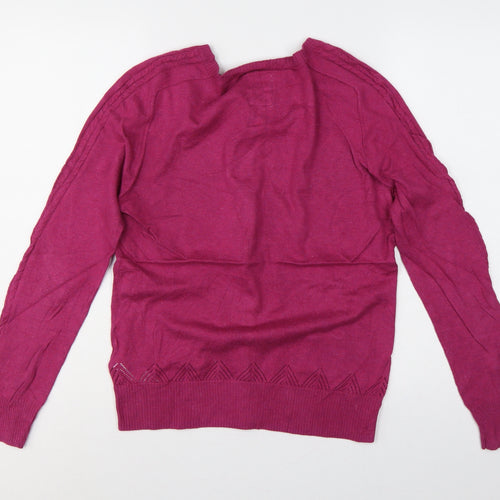 Mantaray Women’s Pink Size 14 Cotton Button Cardigan Pockets Knit
