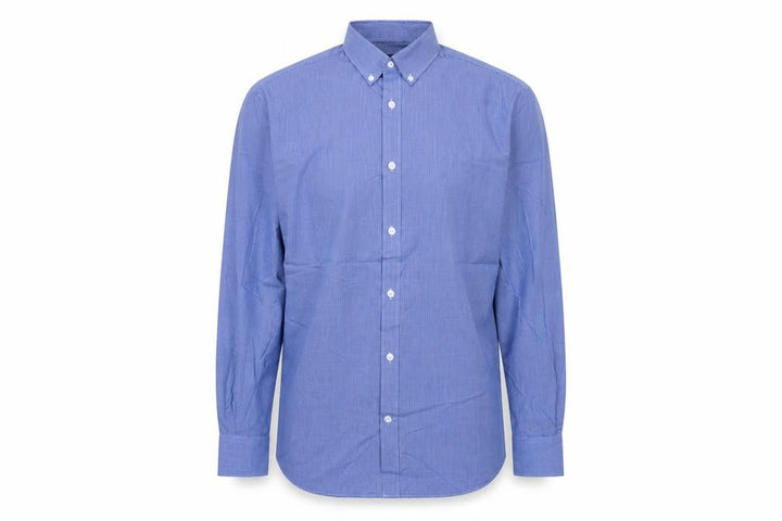 Marks and Spencer Men Blue Gingham 16.5 Regular Fit Formal Shirt
