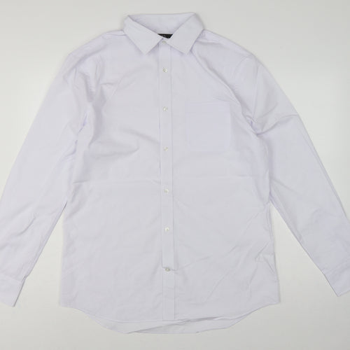 Marks & Spencer Men’s White 16 Tailored Fit Long Sleeve Formal Shirt