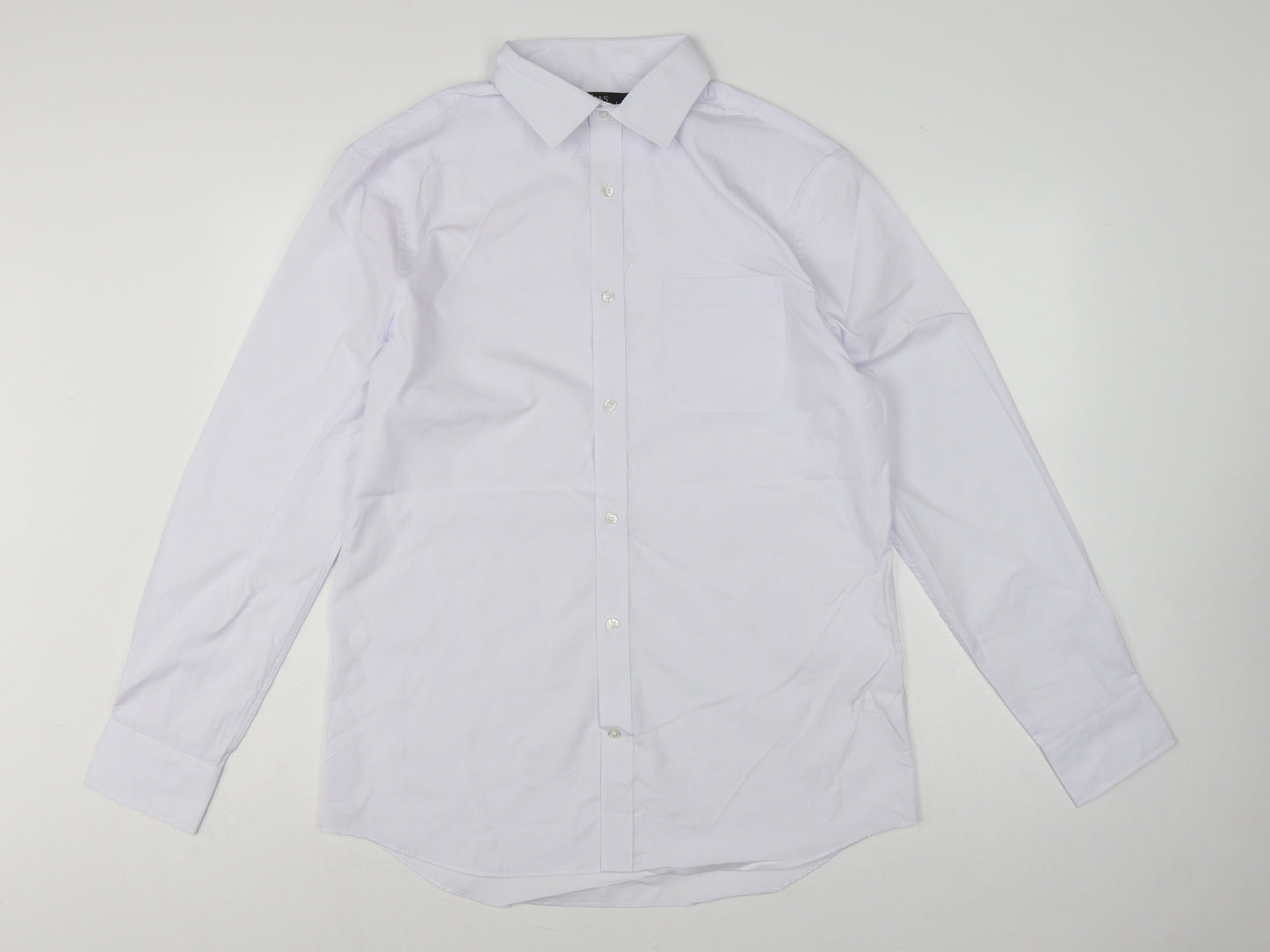 Marks & Spencer Men’s White 16 Tailored Fit Long Sleeve Formal Shirt