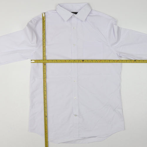 Marks & Spencer Men’s White 16 Tailored Fit Long Sleeve Formal Shirt