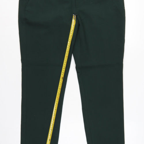 Zara Women’s Green L Slim Tapered Tailored Dress Trousers