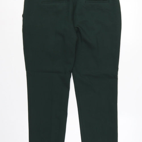 Zara Women’s Green L Slim Tapered Tailored Dress Trousers