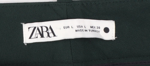 Zara Women’s Green L Slim Tapered Tailored Dress Trousers