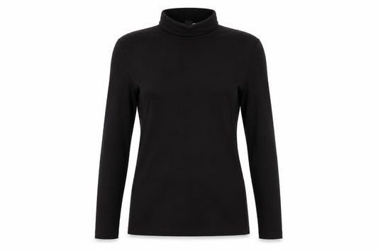 Lipsy Women’s Black UK 6 Slim Stretch Jersey Roll Neck Long Sleeve Top