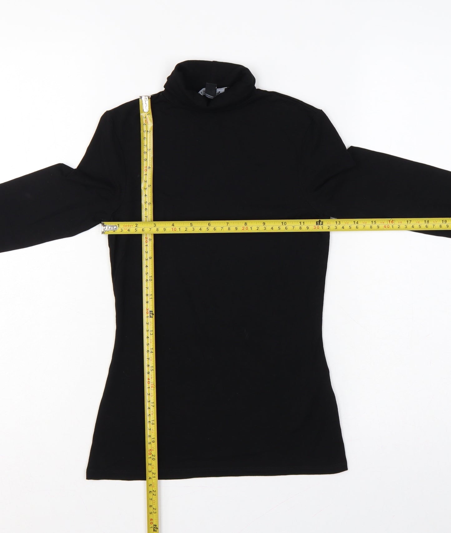 Lipsy Women’s Black UK 6 Slim Stretch Jersey Roll Neck Long Sleeve Top