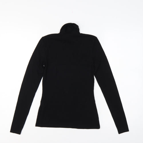 Lipsy Women’s Black UK 6 Slim Stretch Jersey Roll Neck Long Sleeve Top
