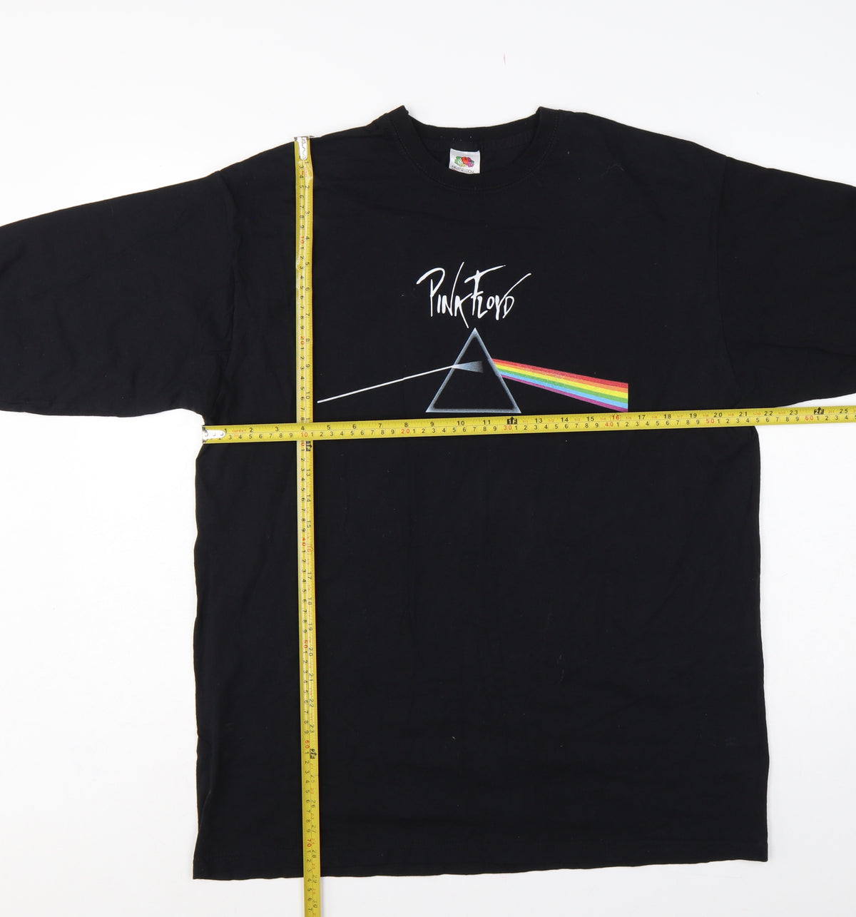 Fruit of Loom Men's Black XL Pink Floyd Prism Band Long Sleeve T-Shirt