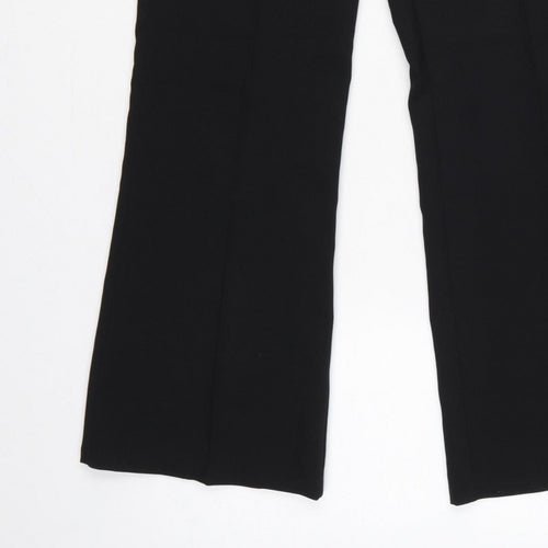 Liquid Women's Black UK 10 Belted Bootcut Dress Trousers