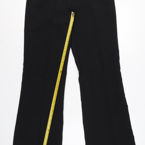Liquid Women's Black UK 10 Belted Bootcut Dress Trousers