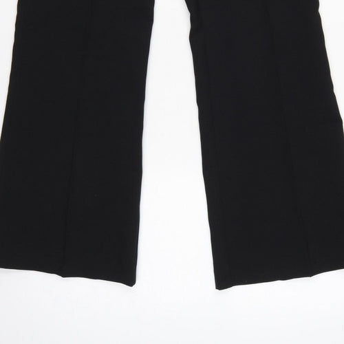 Liquid Women's Black UK 10 Belted Bootcut Dress Trousers