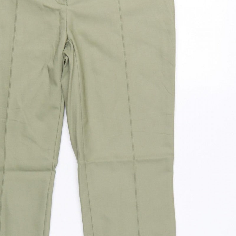Marc Aurel Women Green UK 10 Slim Tapered Tailored Dress Trousers
