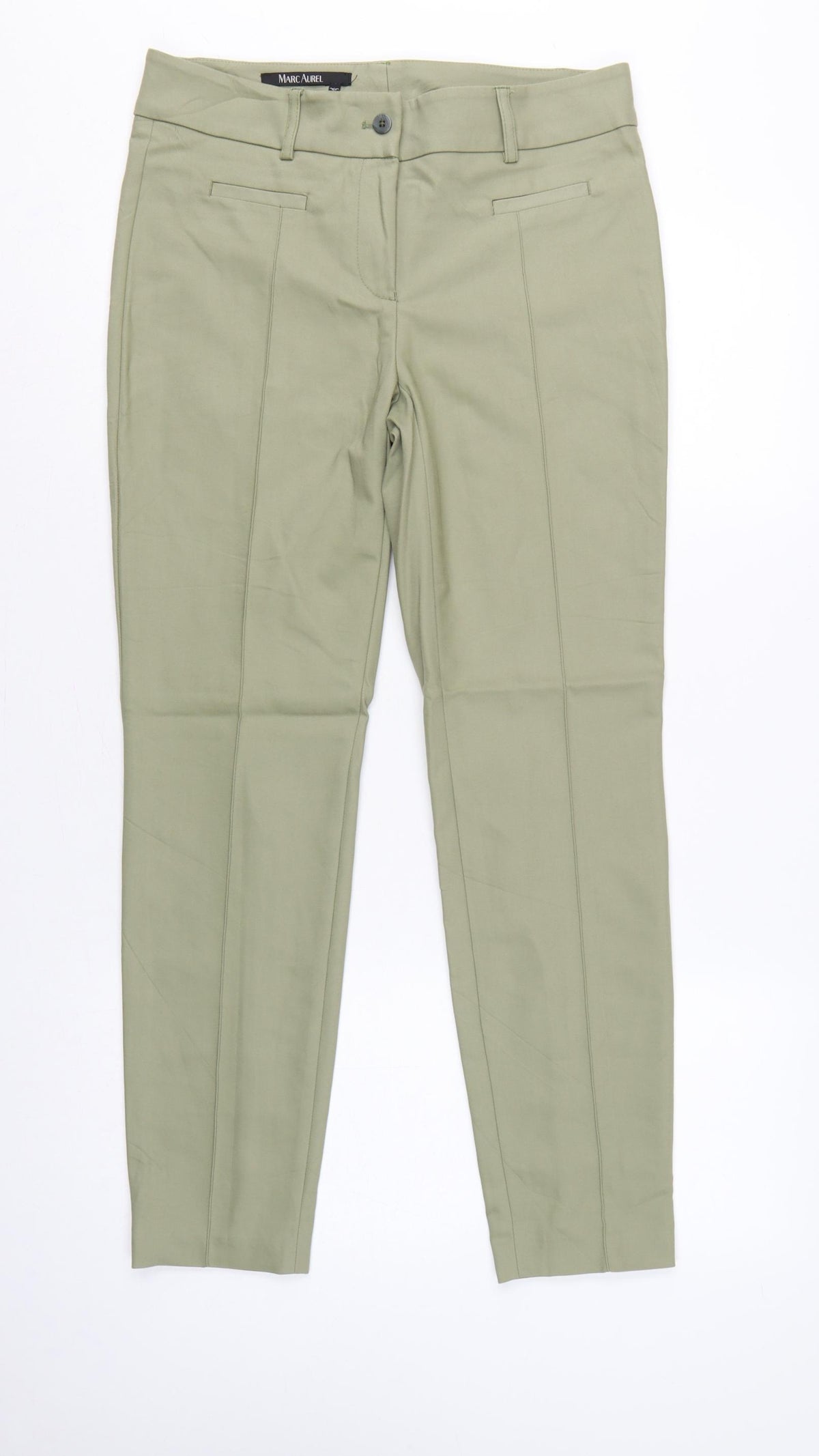 Marc Aurel Women Green UK 10 Slim Tapered Tailored Dress Trousers