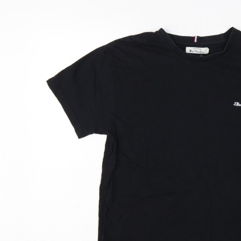 Ben Sherman Men's Black M Logo Crew Neck Short Sleeve T-Shirt