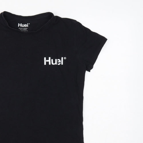 Huel Men’s Black M Slim Fit Logo Graphic Crew Neck Stretch T-Shirt