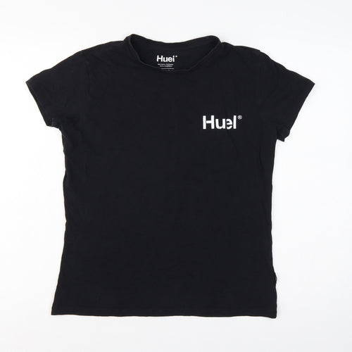 Huel Men’s Black M Slim Fit Logo Graphic Crew Neck Stretch T-Shirt