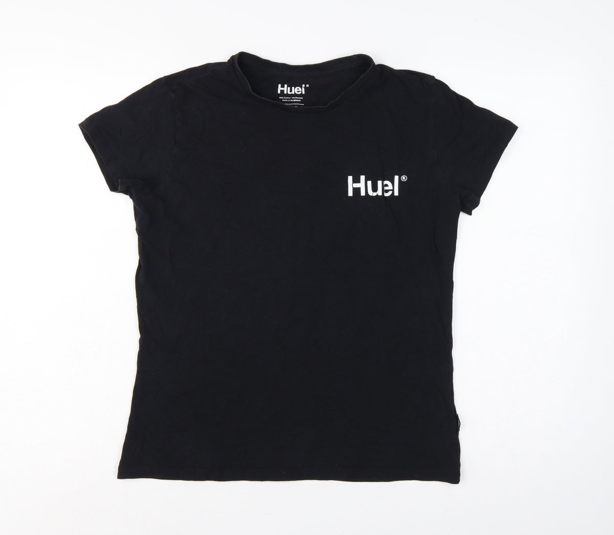 Huel Men’s Black M Slim Fit Logo Graphic Crew Neck Stretch T-Shirt