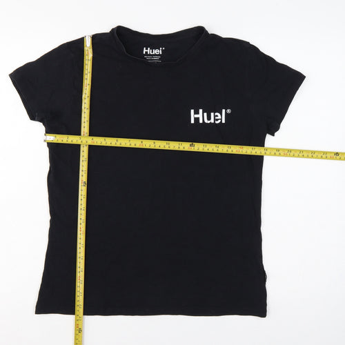 Huel Men’s Black M Slim Fit Logo Graphic Crew Neck Stretch T-Shirt