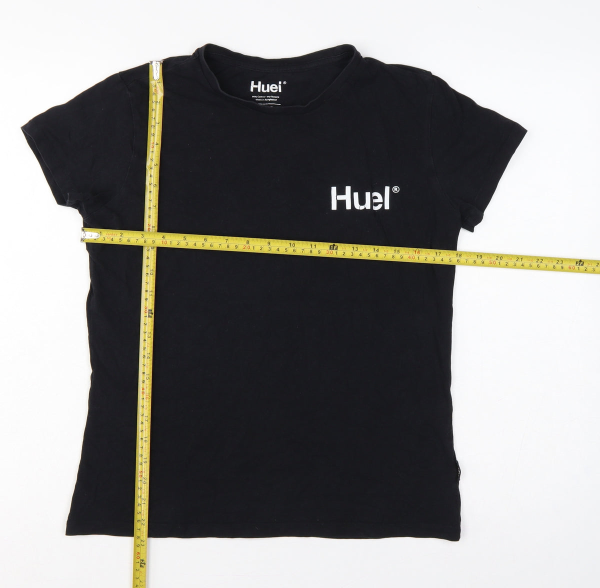 Huel Men’s Black M Slim Fit Logo Graphic Crew Neck Stretch T-Shirt