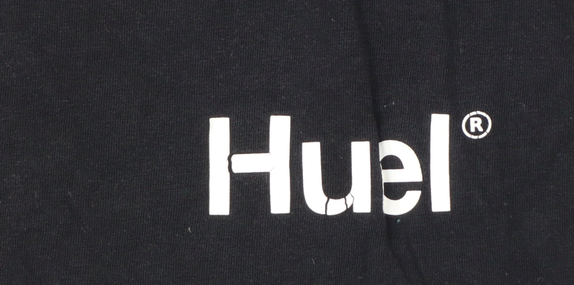 Huel Men’s Black M Slim Fit Logo Graphic Crew Neck Stretch T-Shirt