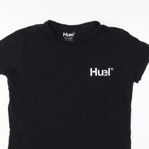 Huel Men’s Black M Slim Fit Logo Graphic Crew Neck Stretch T-Shirt
