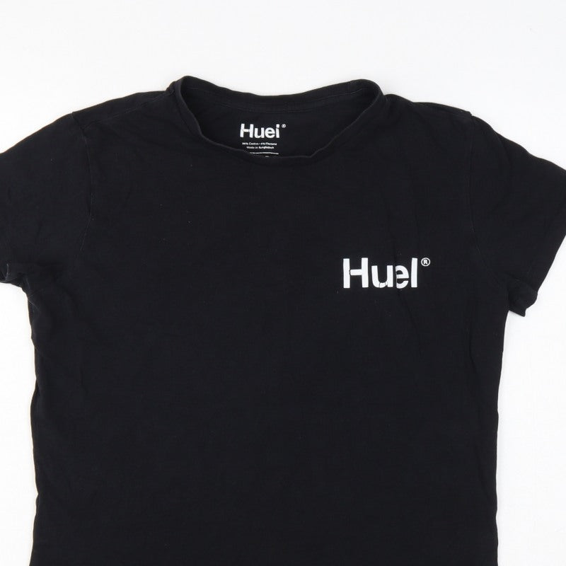 Huel Men’s Black M Slim Fit Logo Graphic Crew Neck Stretch T-Shirt