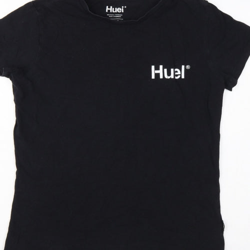 Huel Men’s Black M Slim Fit Logo Graphic Crew Neck Stretch T-Shirt