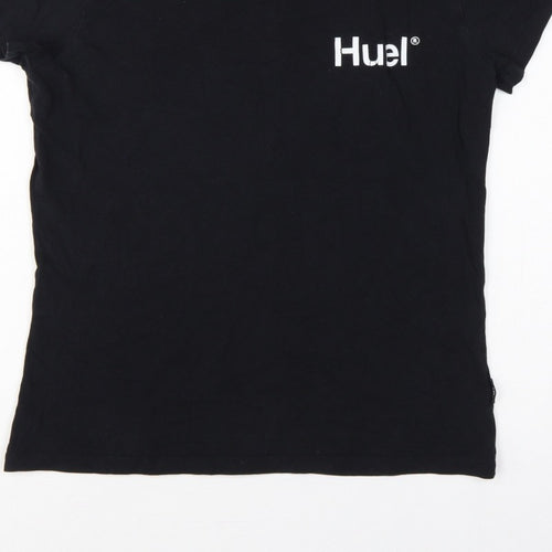 Huel Men’s Black M Slim Fit Logo Graphic Crew Neck Stretch T-Shirt