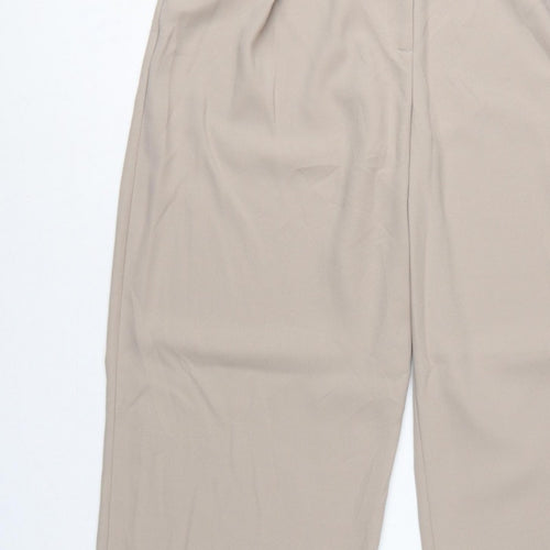 River Island Women Beige UK 14 Tall Straight Tailored Trousers